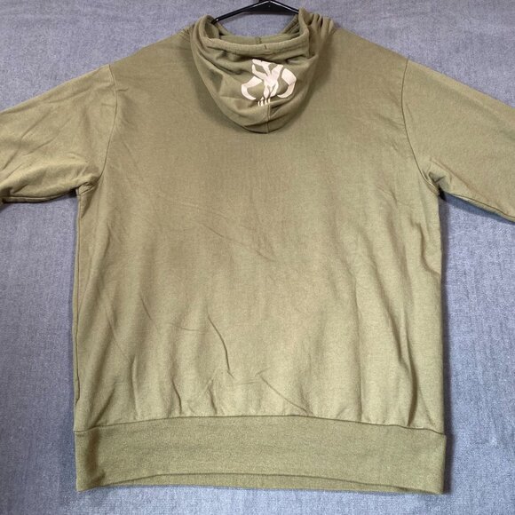 Star Wars Yoda "Give Me Some Space"Olive Green Hoodie Lightweight Unisex  Small - Picture 6 of 11